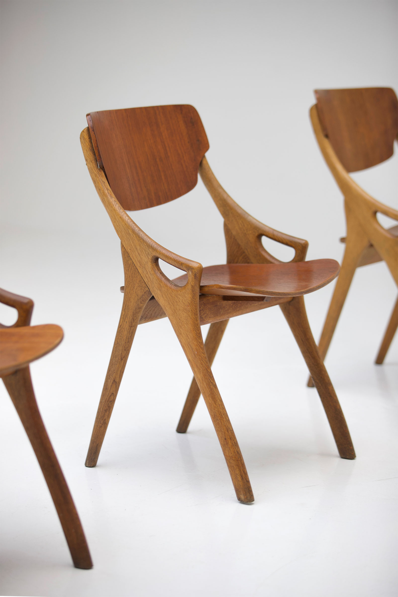City Furniture arne hovmand olsen oak dining chairs