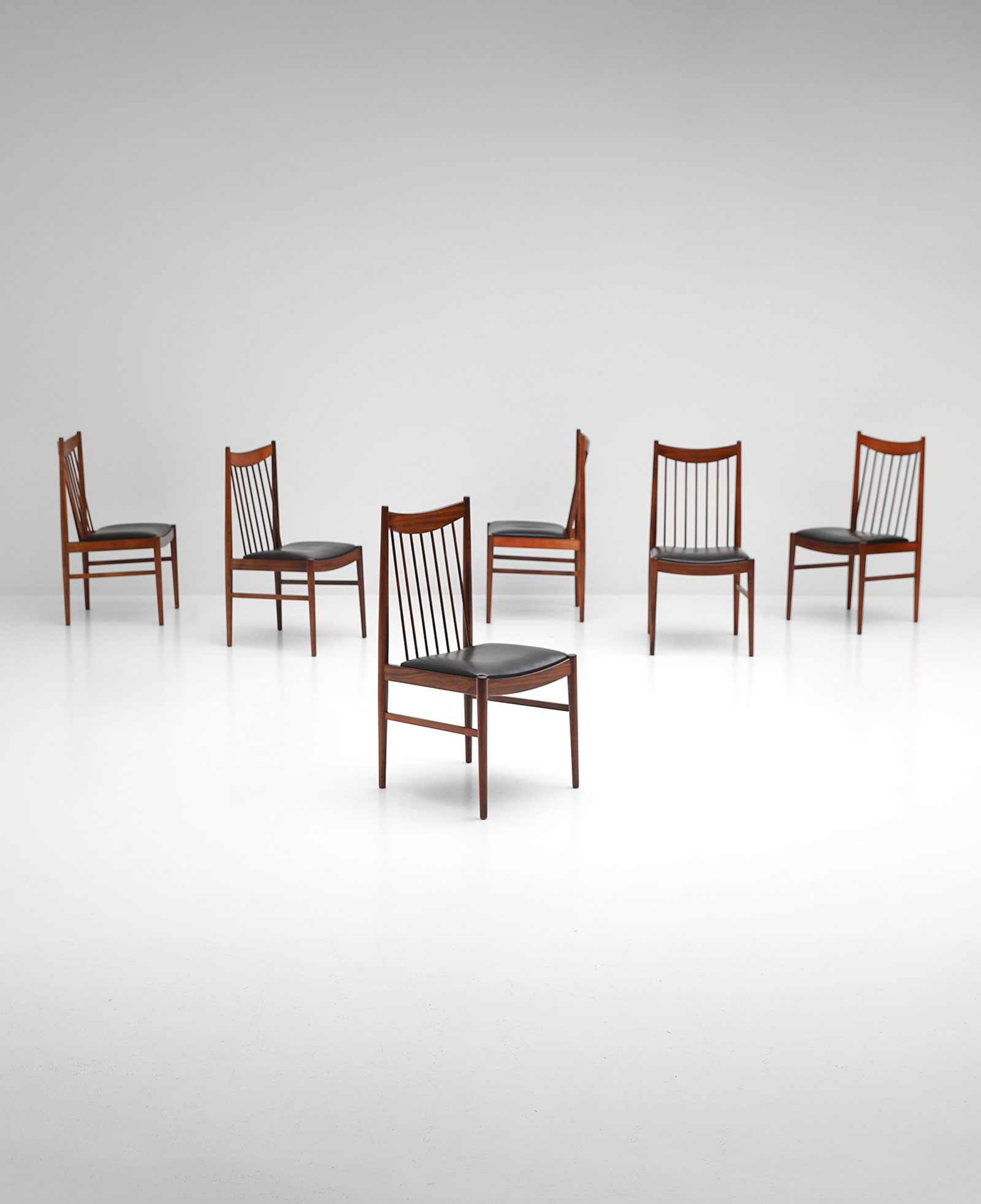 Rosewood Dining Chairs by Arne Vodder for Sibast, 1960simage 1