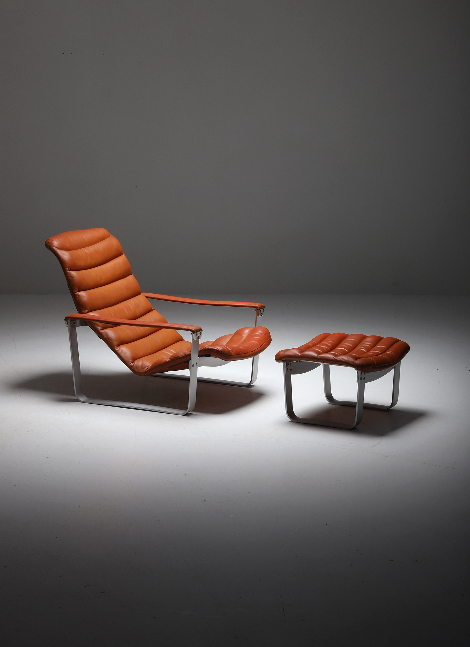 Lounge chair with Ottoman by Ilmari Lappalainen For Asko 1960image 2