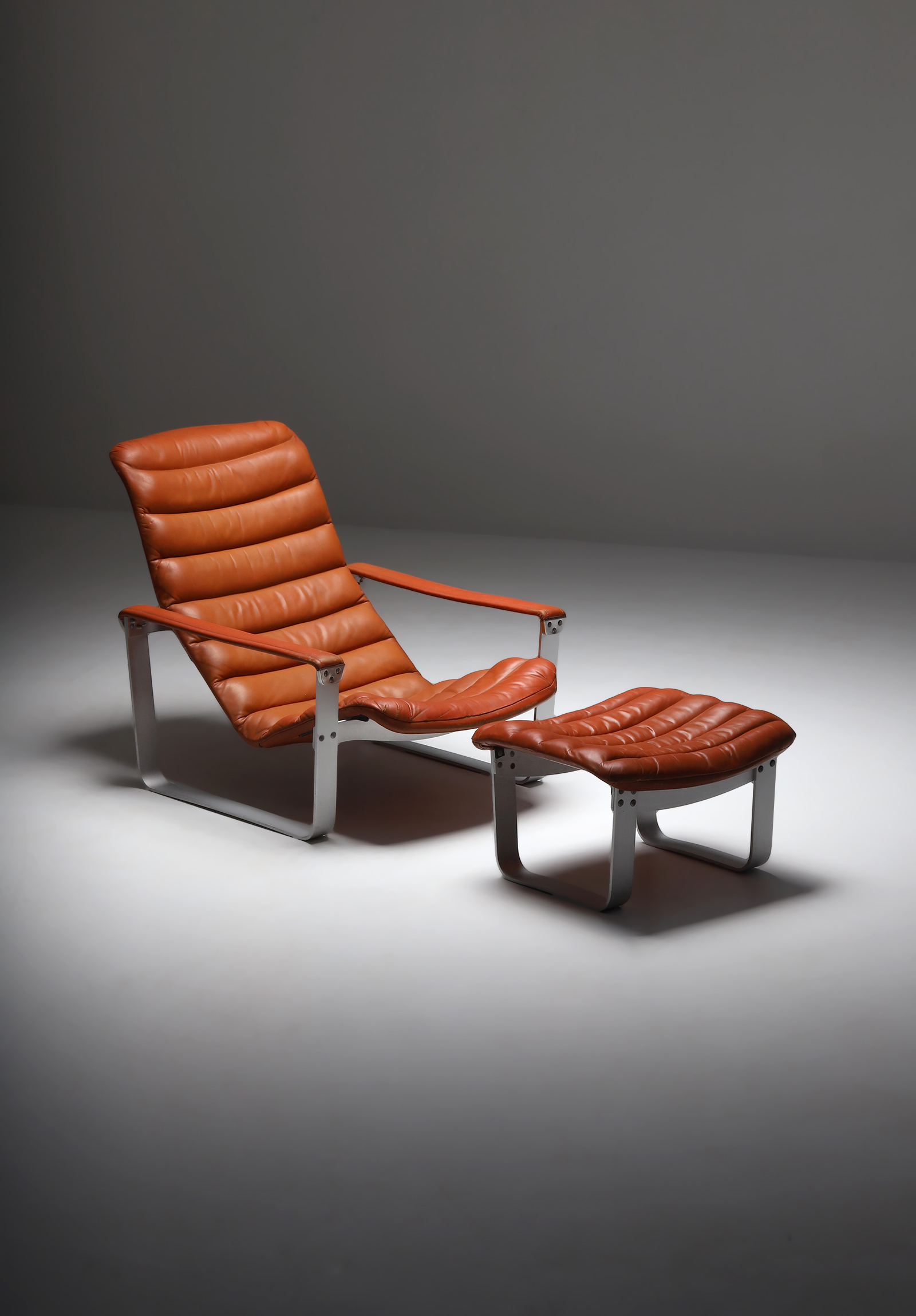 Lounge chair with Ottoman by Ilmari Lappalainen For Asko 1960image 7