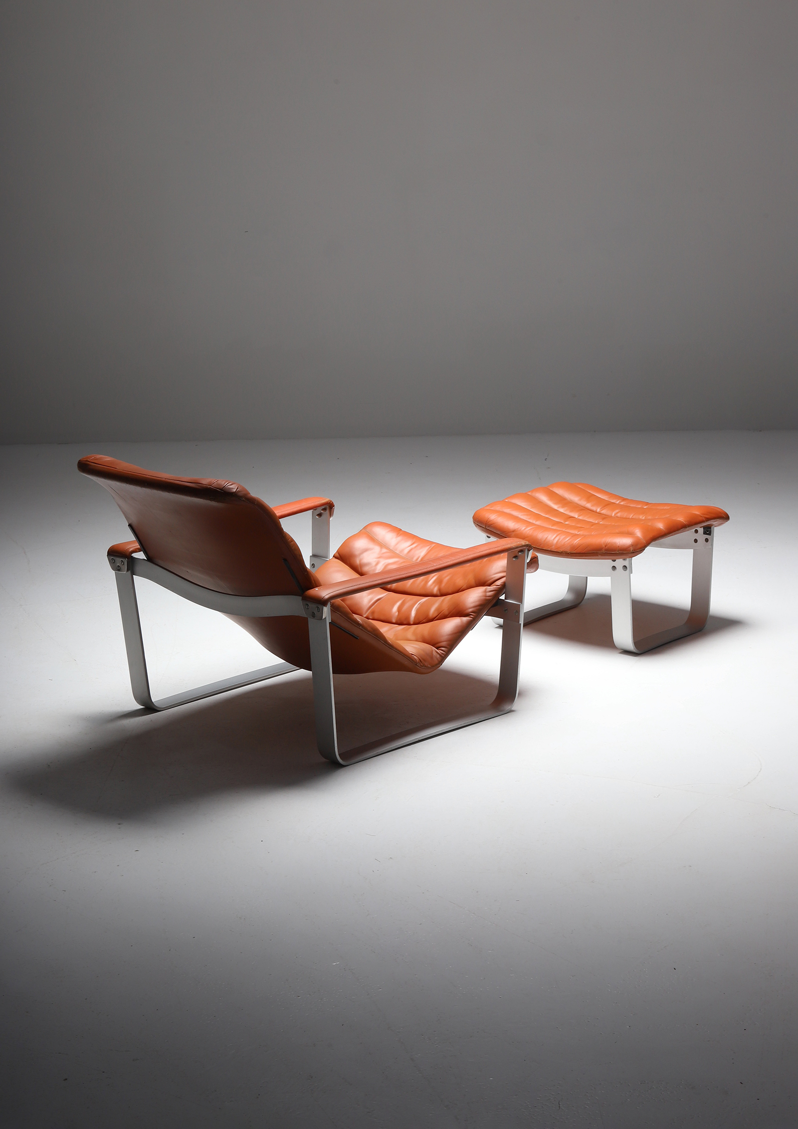 Lounge chair with Ottoman by Ilmari Lappalainen For Asko 1960image 9