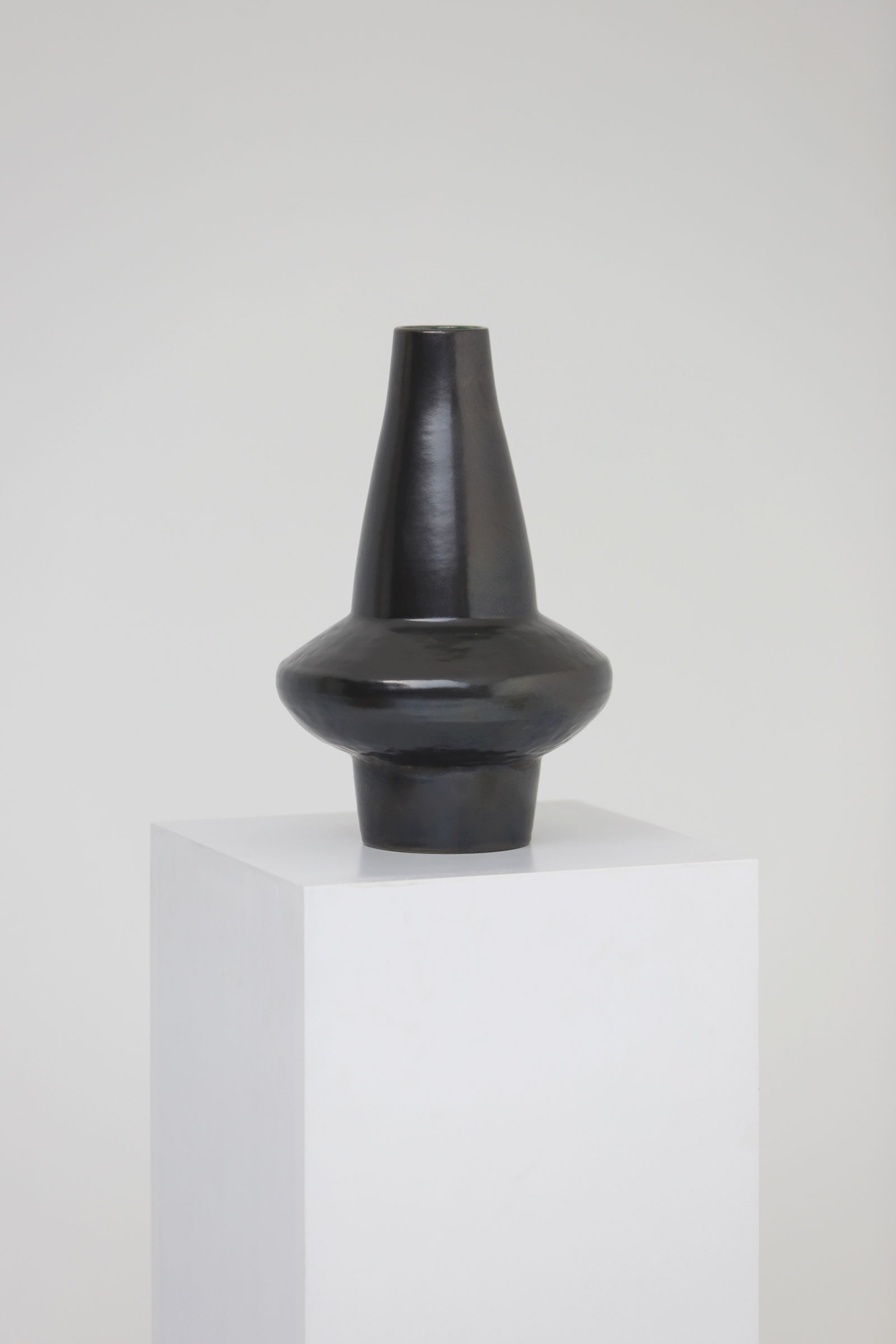 Black Ceramic Vase 1960simage 1