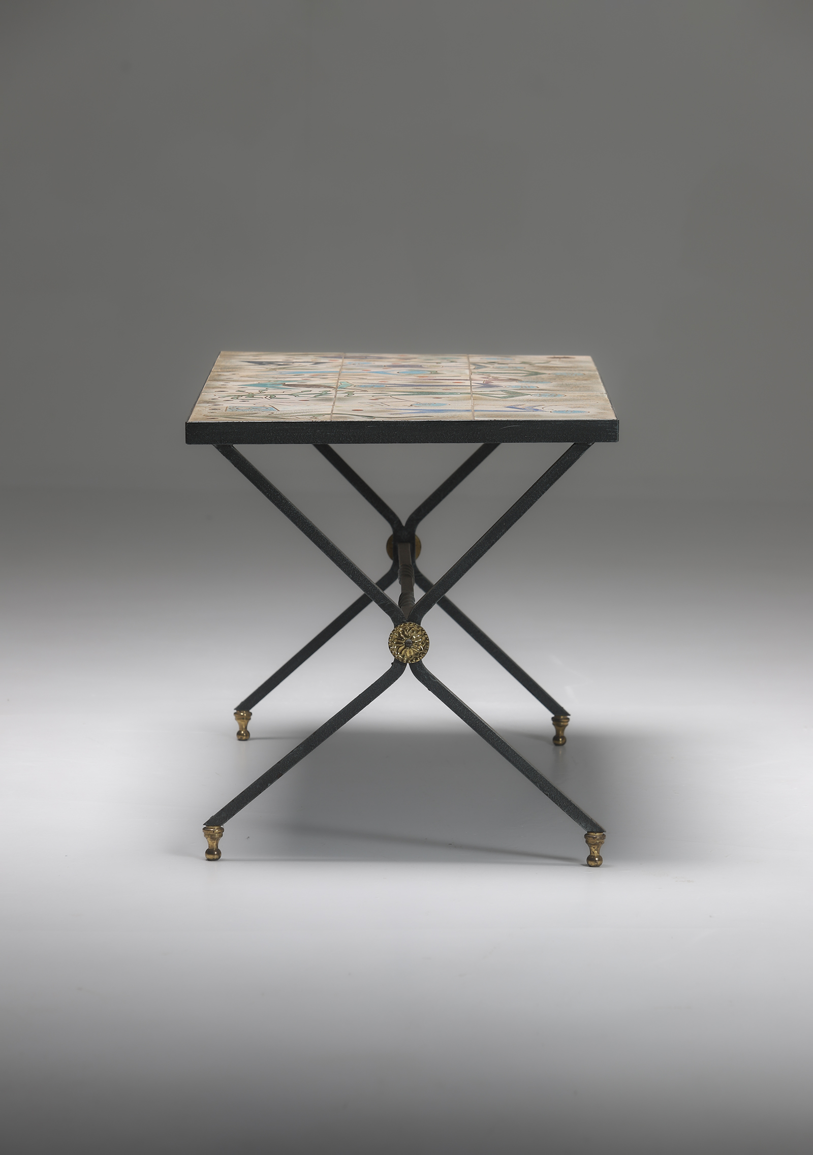 Charles Emile Pinson Coffee Table 1958. materials:  iron and ceramicimage 7