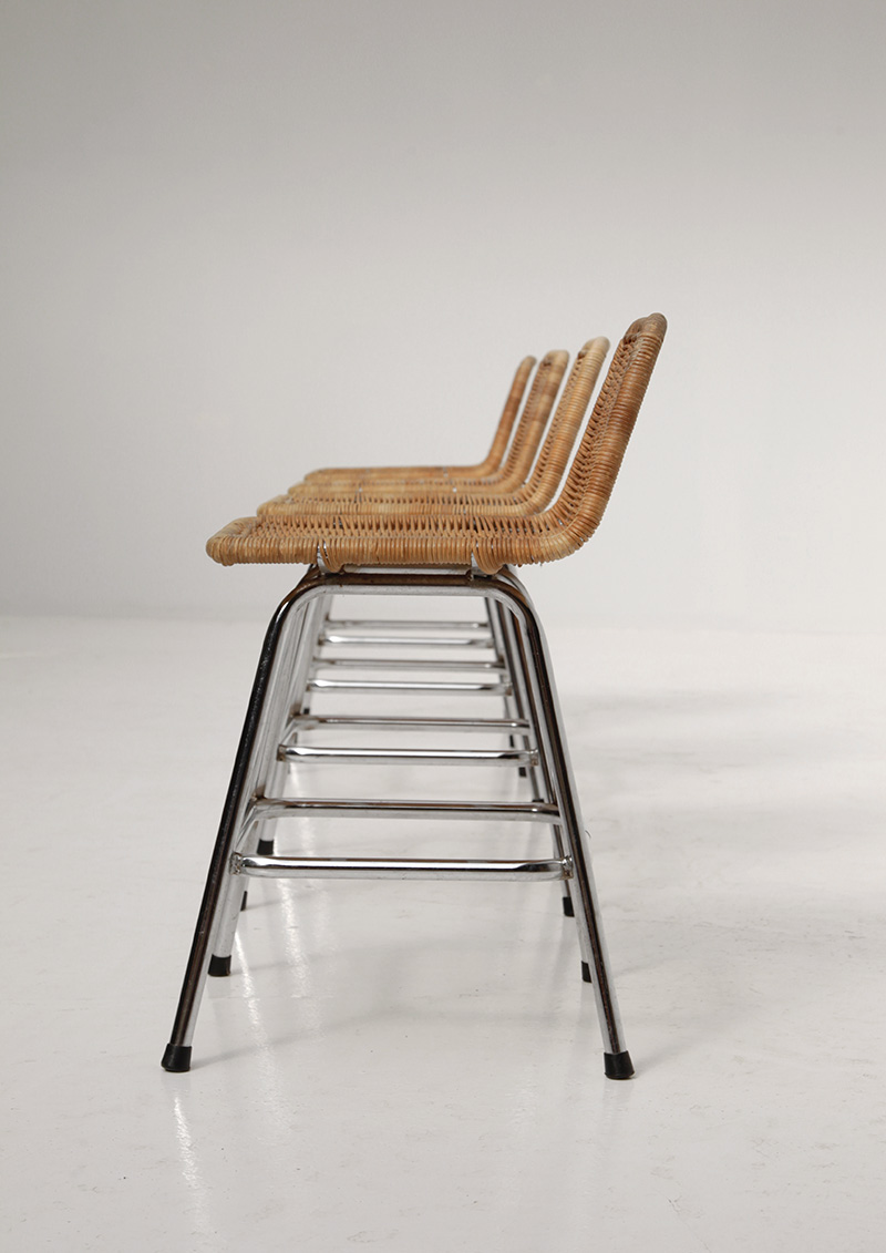 City Furniture | VINTAGE WOVEN CANE CHROME BAR STOOLS