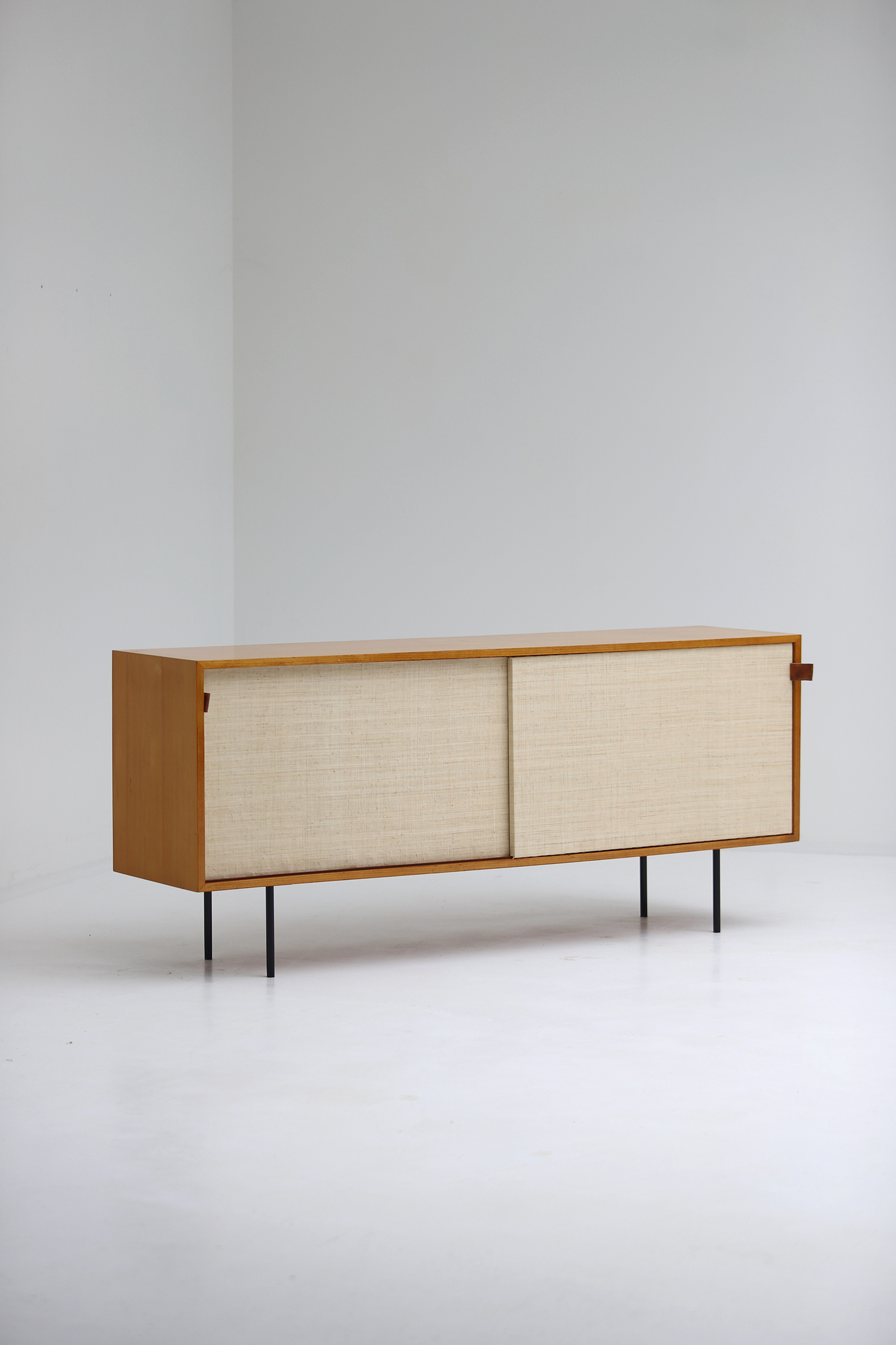 1950s Florence Knoll sideboard with raffia doorsimage 13