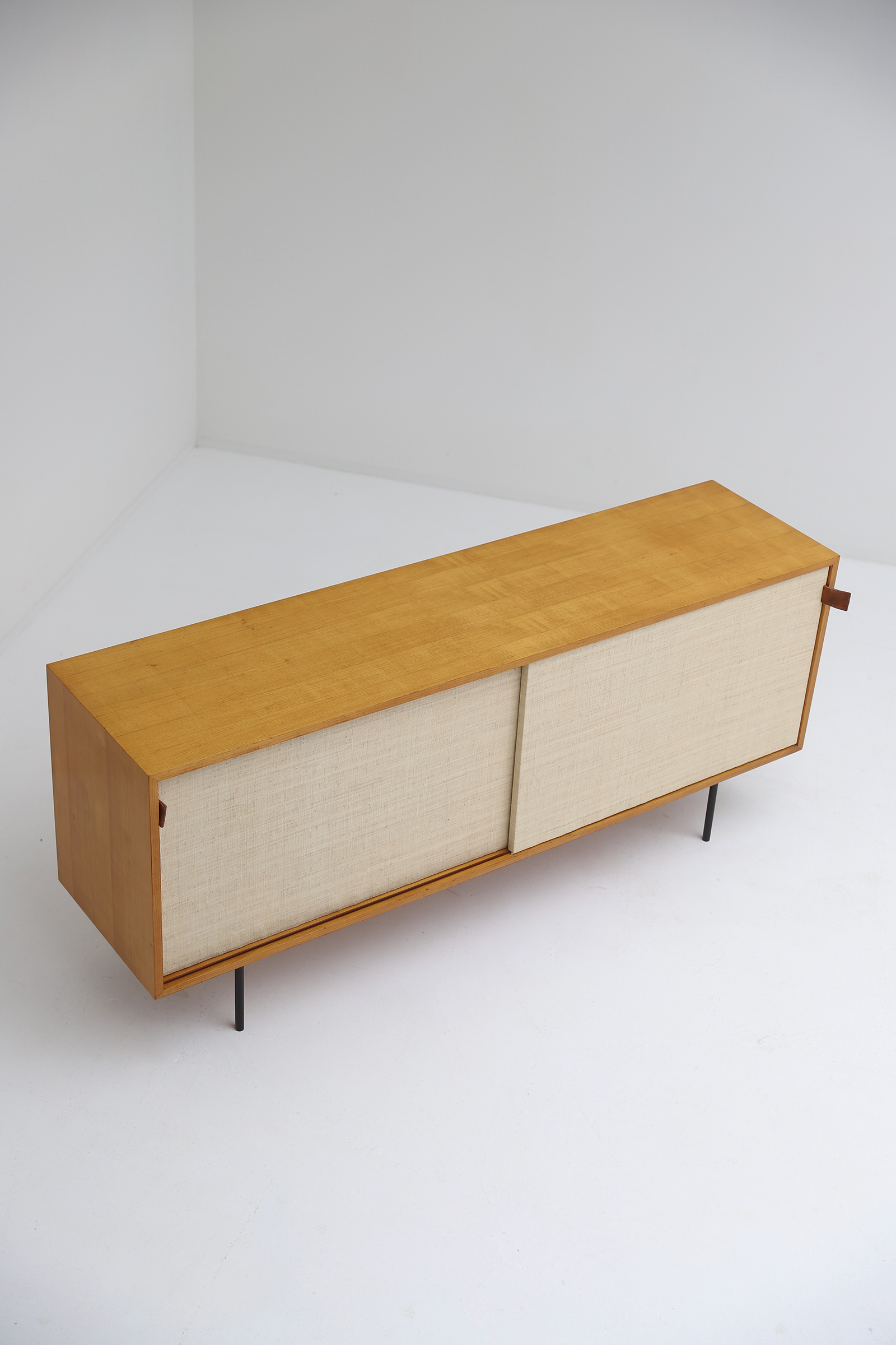 1950s Florence Knoll sideboard with raffia doorsimage 14