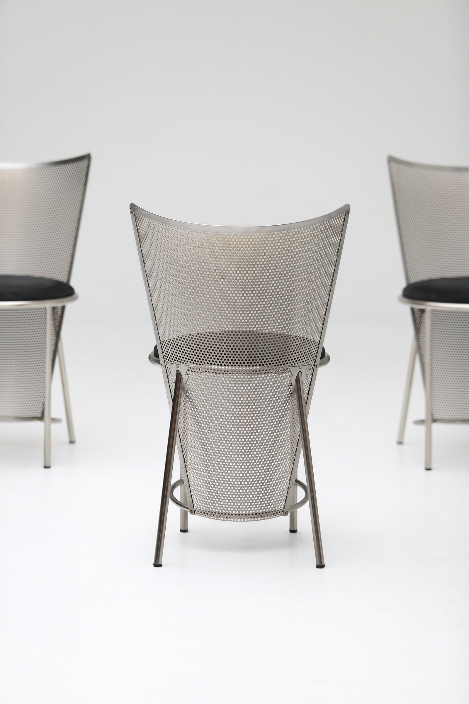 set of 8 Sevilla Chairs by Frans Van Praet for Belgo Chrom 1992image 6