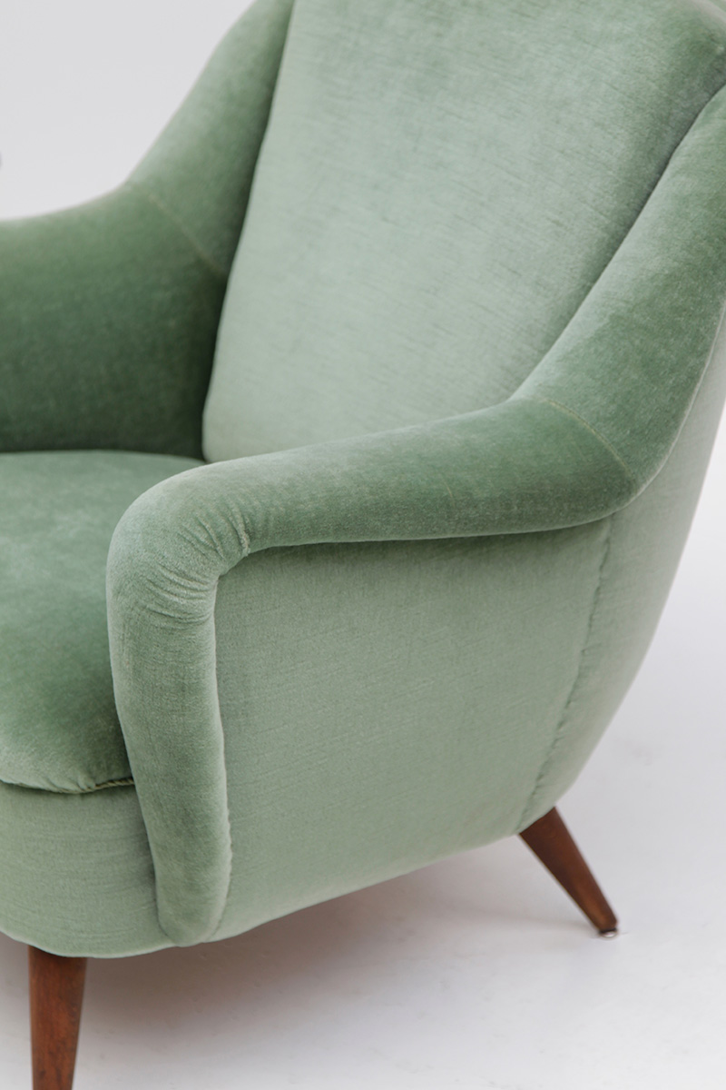City Furniture 2 Easy Chairs in Green Velour