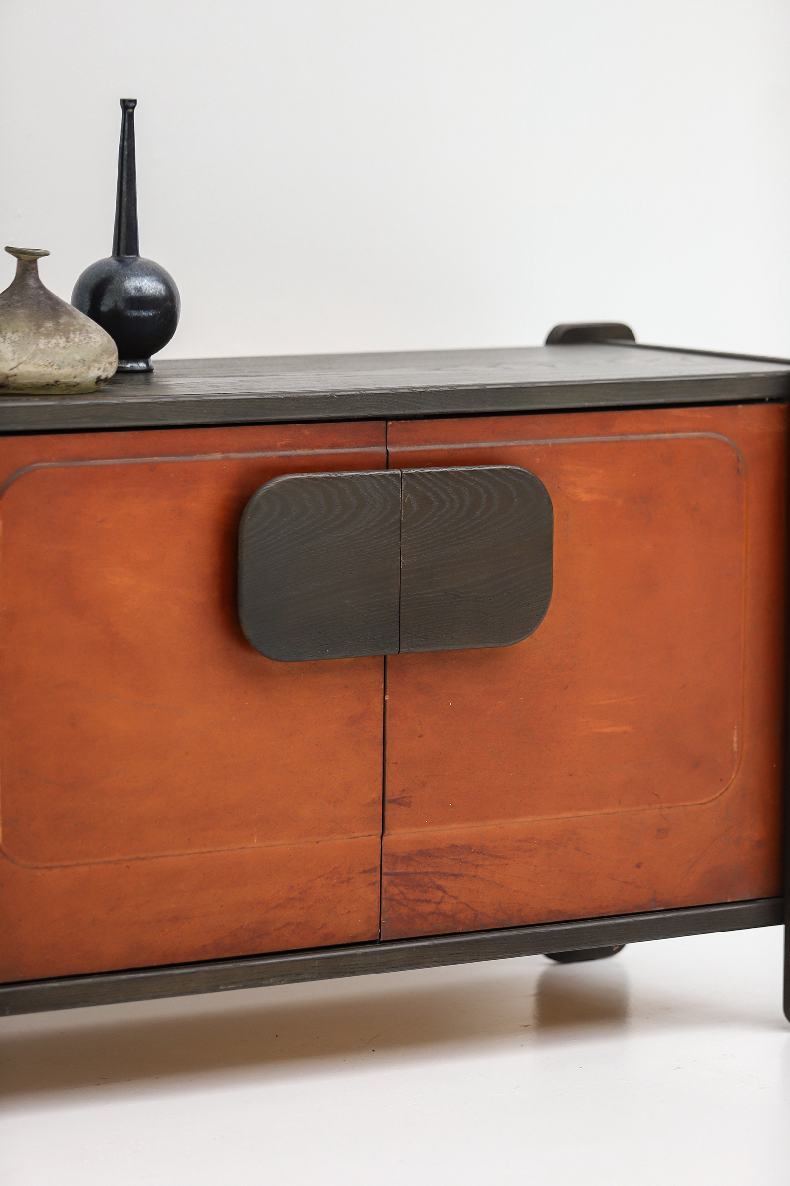 1976 Hi-Plan Design Furniture Cabinet with Leather Doorsimage 5