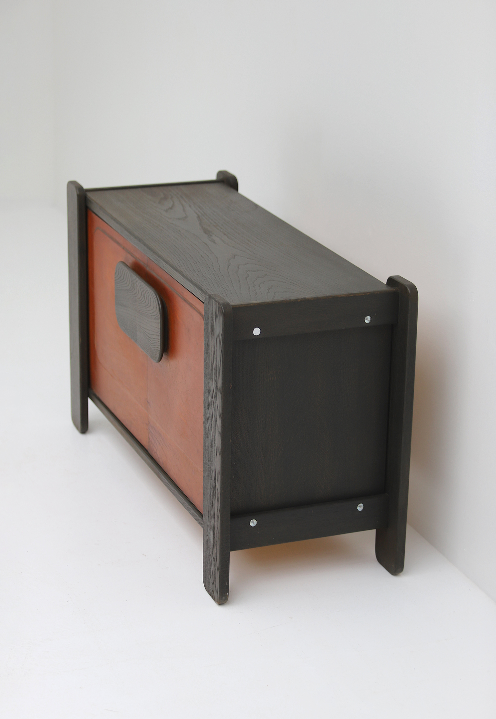 1976 Hi-Plan Design Furniture Cabinet with Leather Doorsimage 6