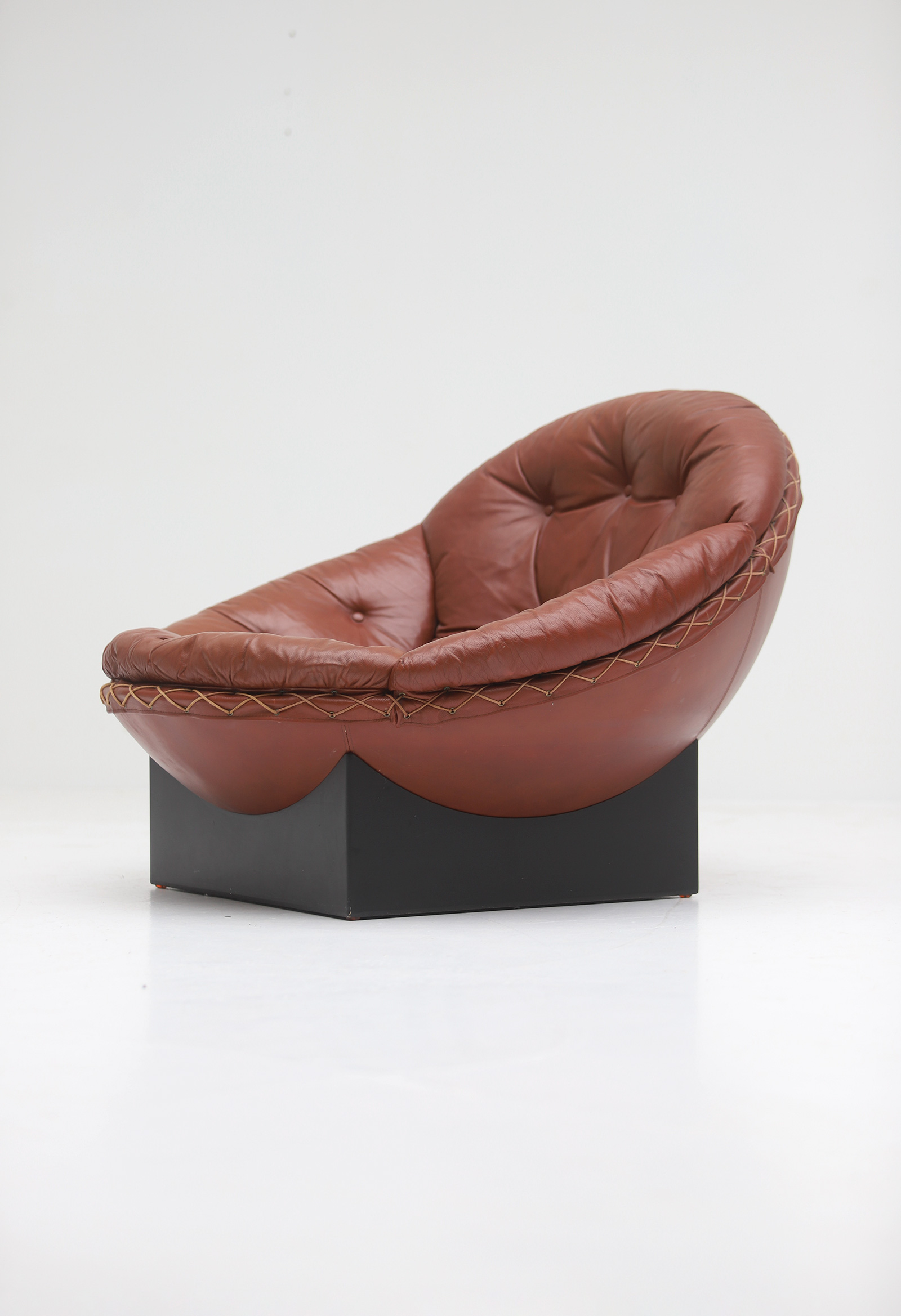 Leather Lounge Chairs by Illum Wikkelso for Ryesberg 1970simage 18