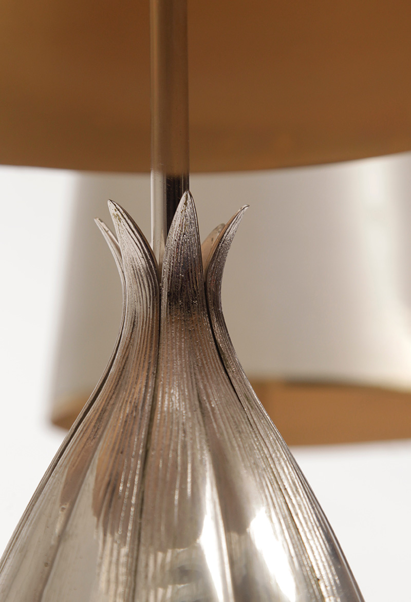 Charles Fils Pair of Gilt Bronze 'Lotus' Table Lamps  image 4