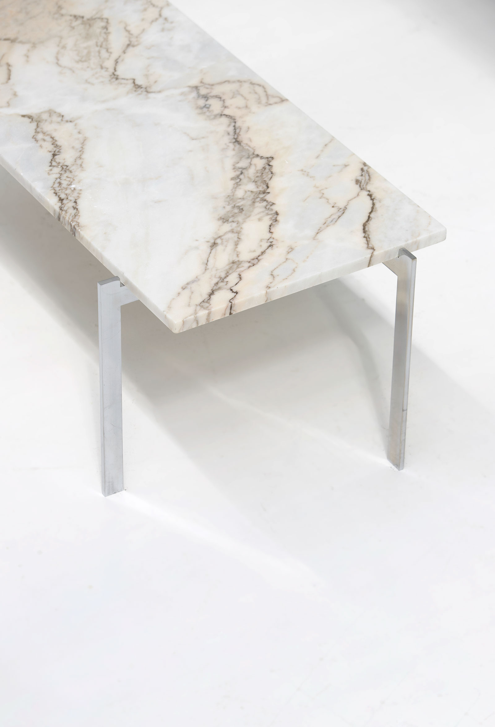 1960s Marble & Chrome Coffee Table image 3
