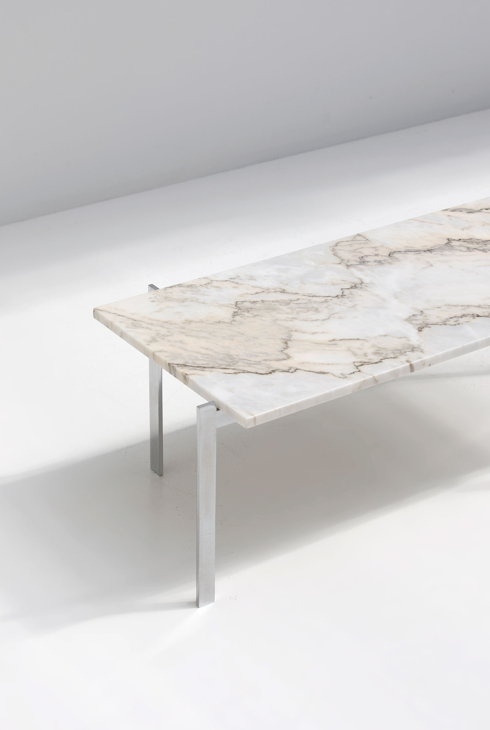 1960s Marble & Chrome Coffee Table image 5