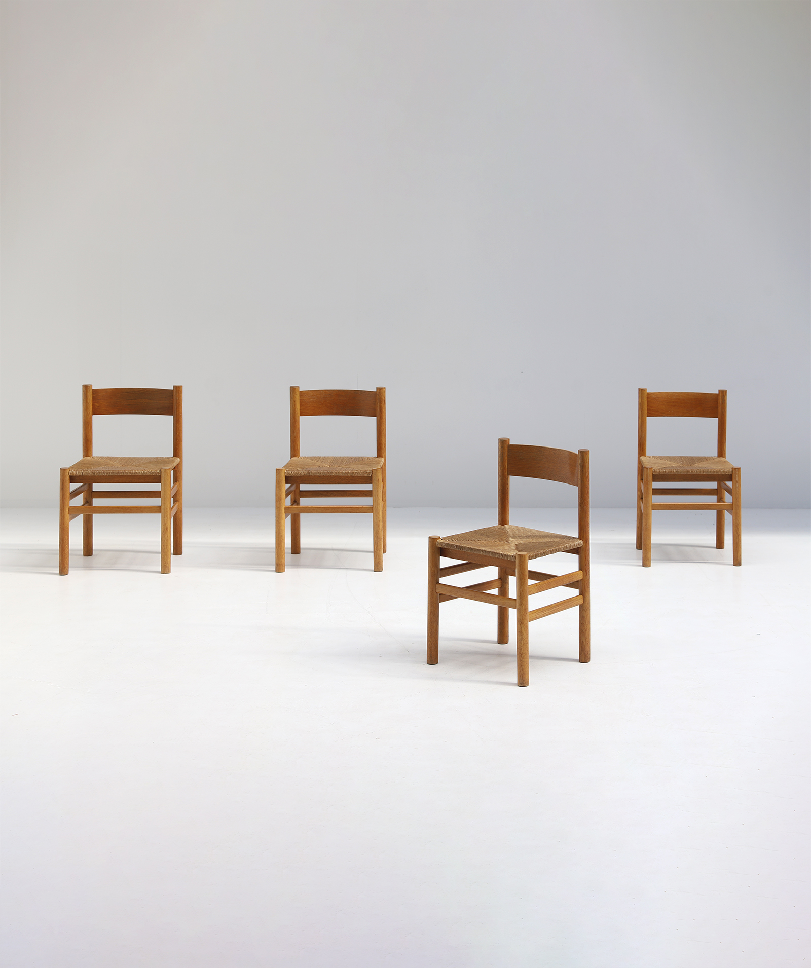 Set of 4 Chairs with Rush Seatsimage 1