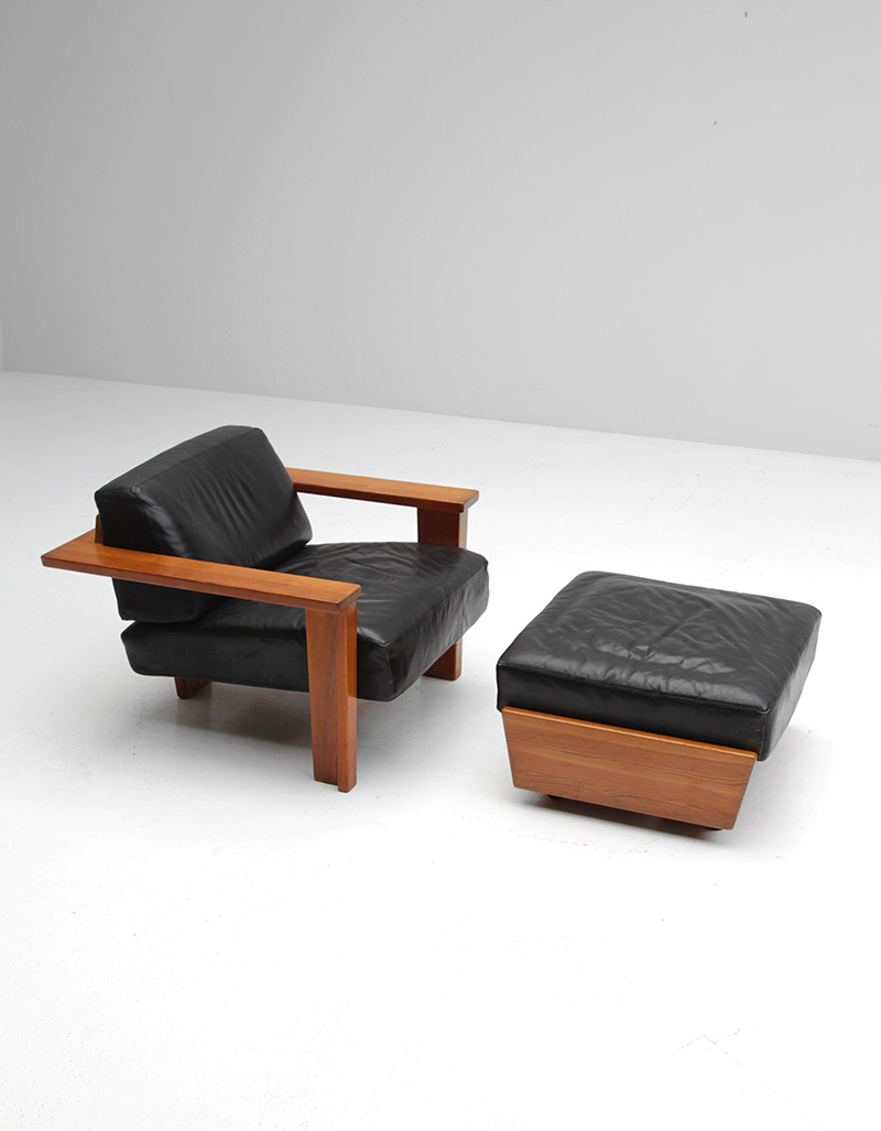 1960 HANDCRAFTED LOUNGE CHAIR AND OTTOMAN image 1