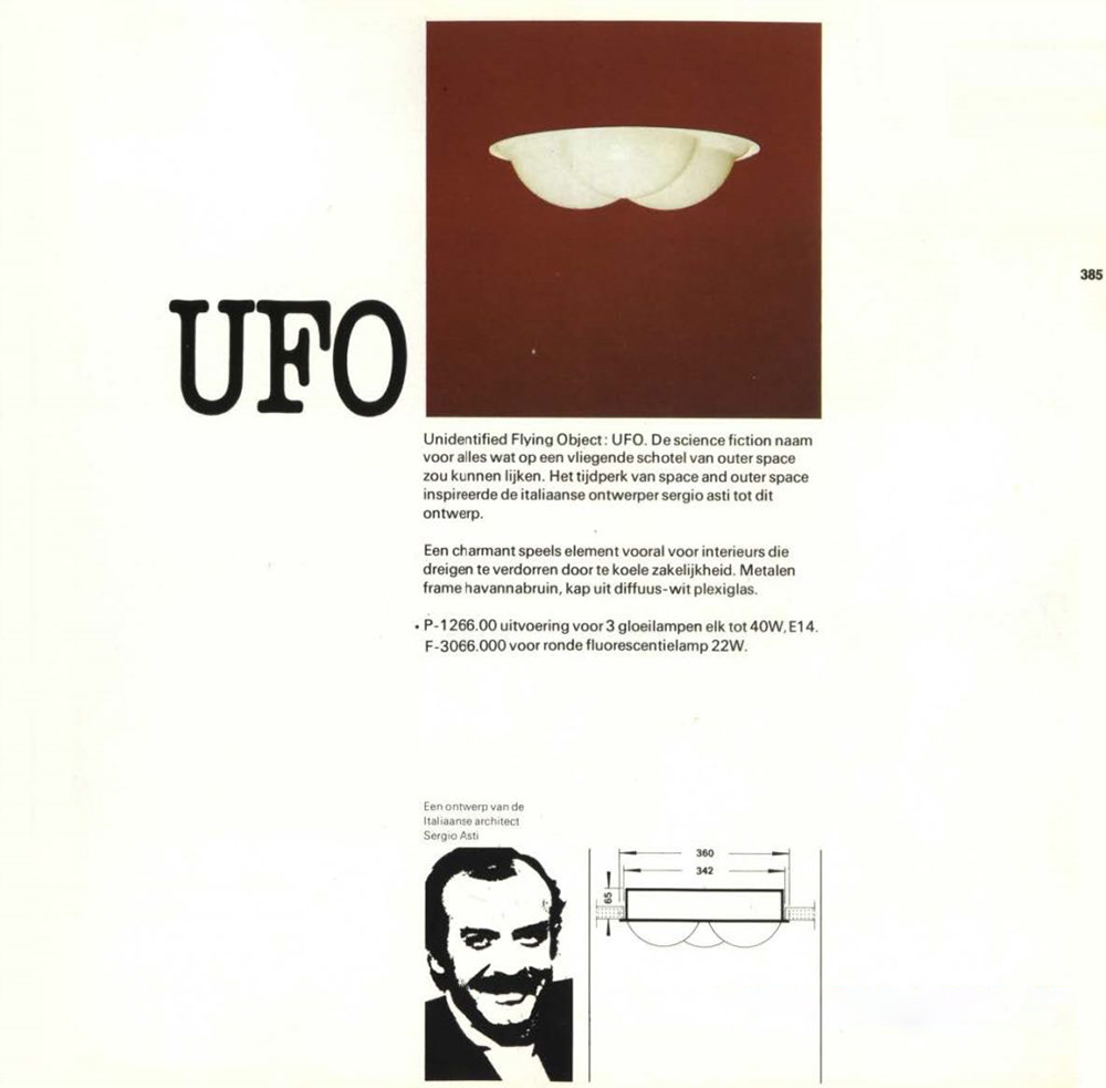 Sergio Asti for Raak Ceiling Lamps 1970simage 9
