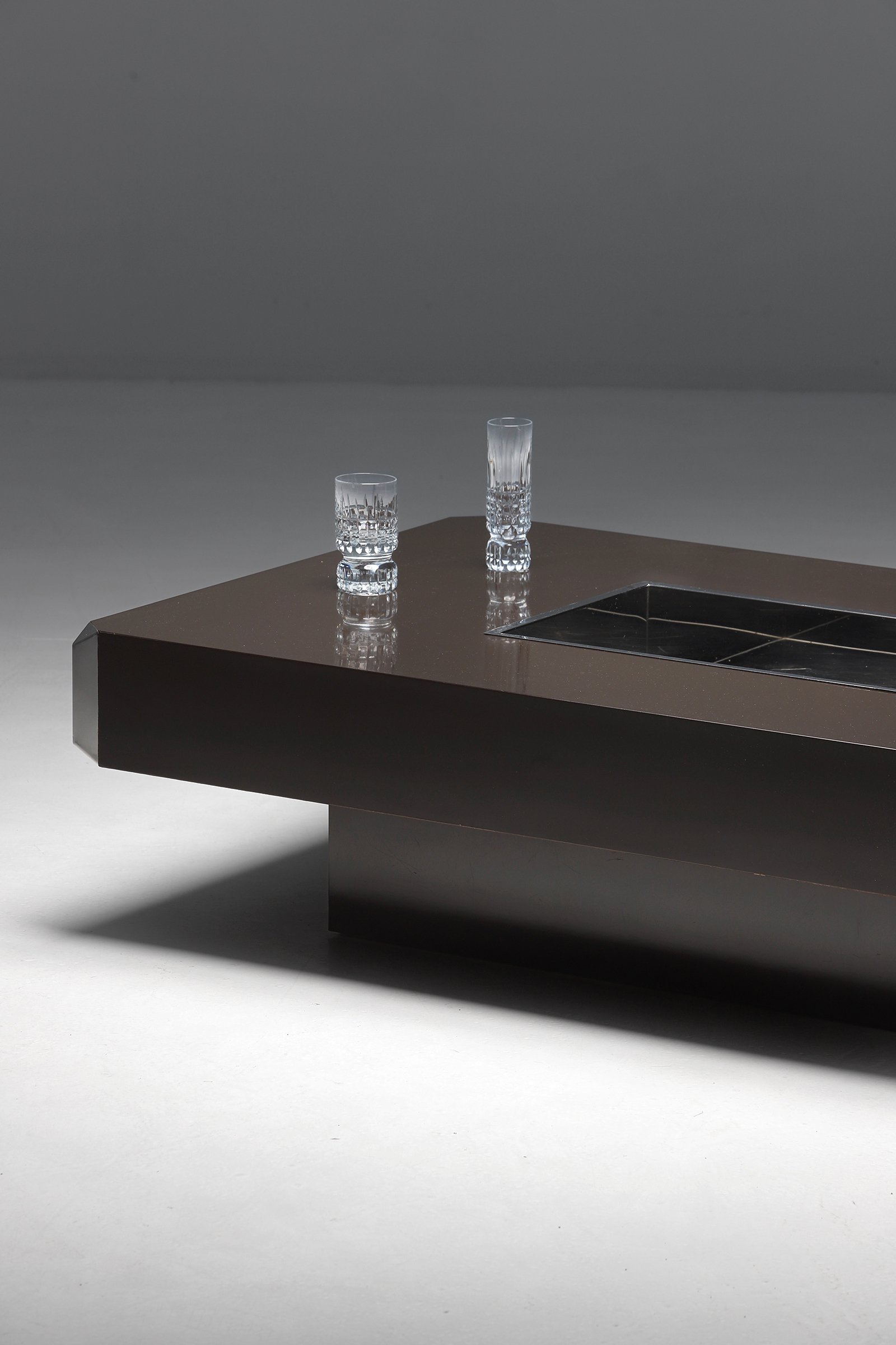 Willy Rizzo Sabot Coffee Table Brown Formicaimage 2