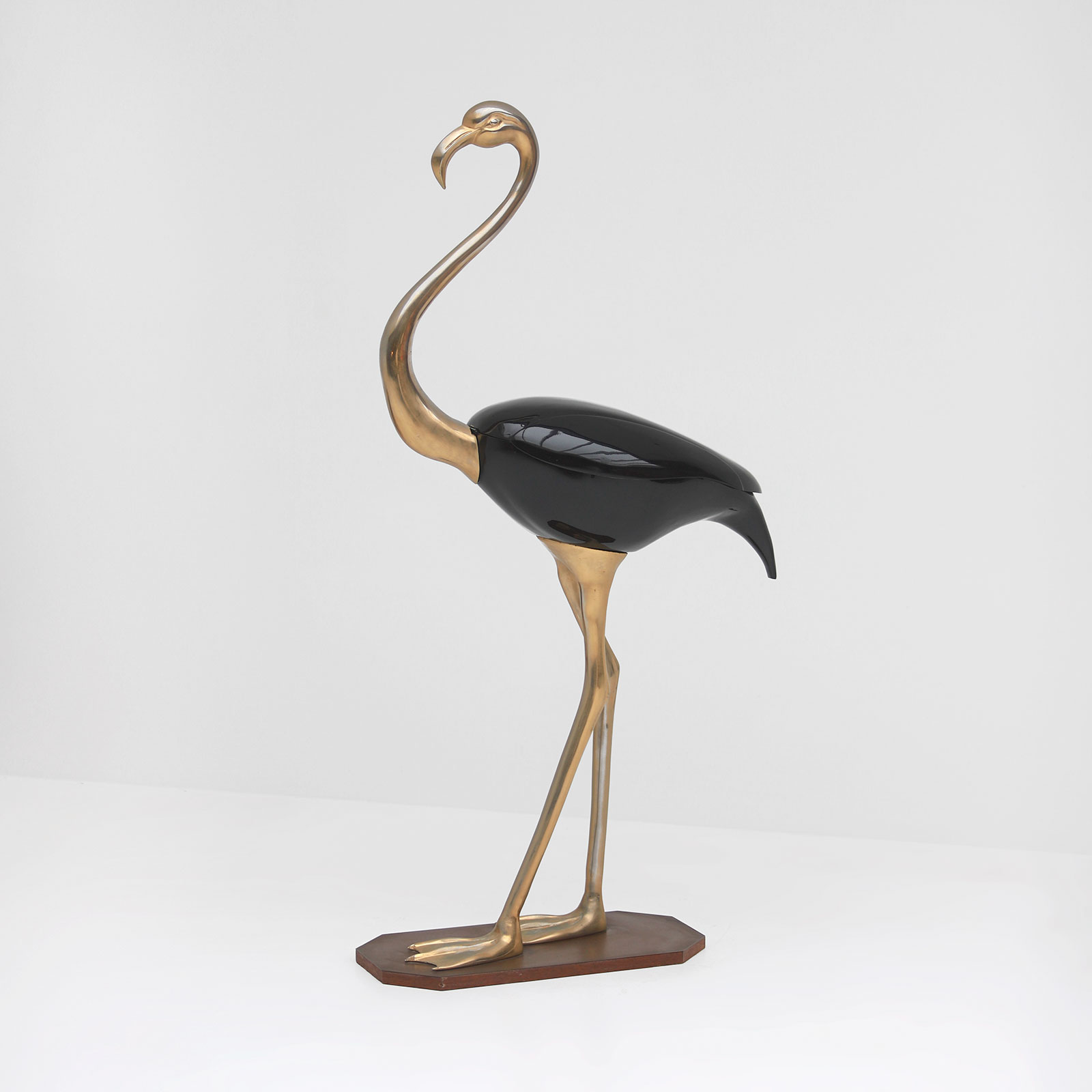 Fondica Lifesize Brass Flamingo 1970s