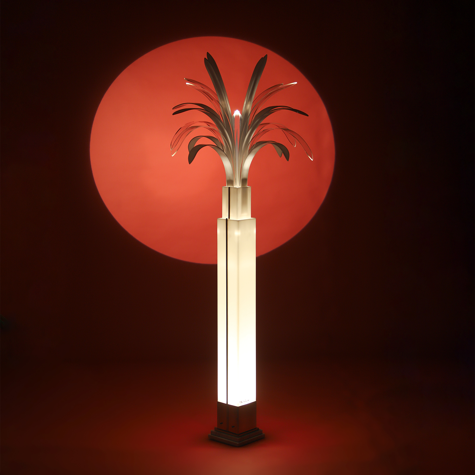 Theo Verhulst 1982 perspex floor lamp