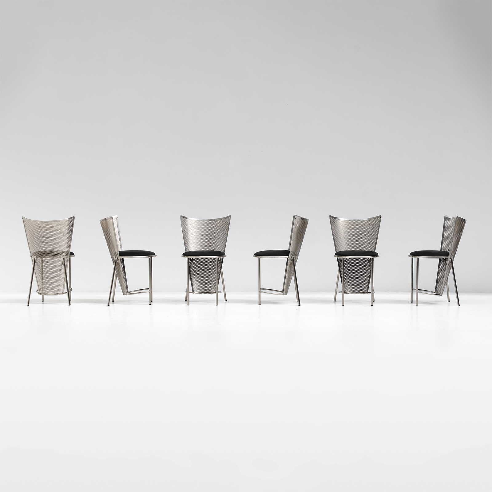 set of 8 Sevilla Chairs by Frans Van Praet for Belgo Chrom 1992