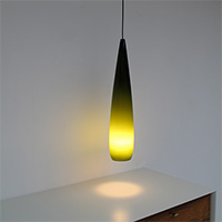 Green Kastrup Holmegaard lamp 1960