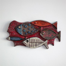 Oswald Tieberghien fish plaquette