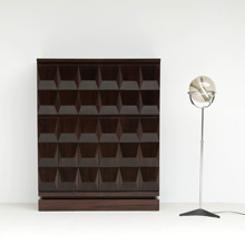 cabinet with graphic doors Belgium made 1970s