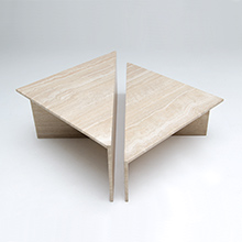 Up&Up travertine coffee table